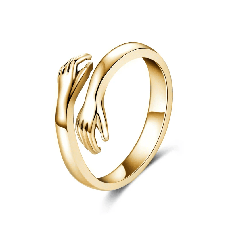 Gold Hug Ring Symbol of Eternal Love and Connection